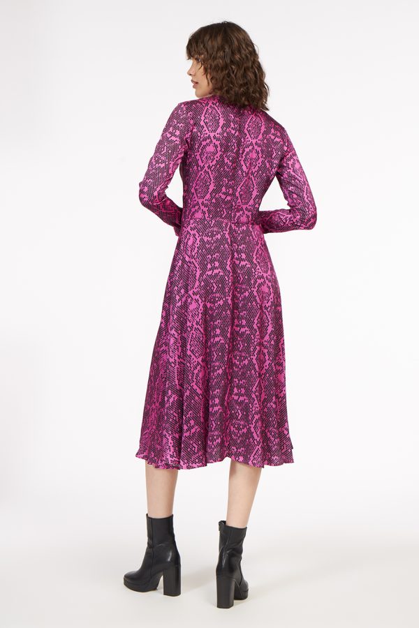 Annie P Eliza Dress Snake Pink