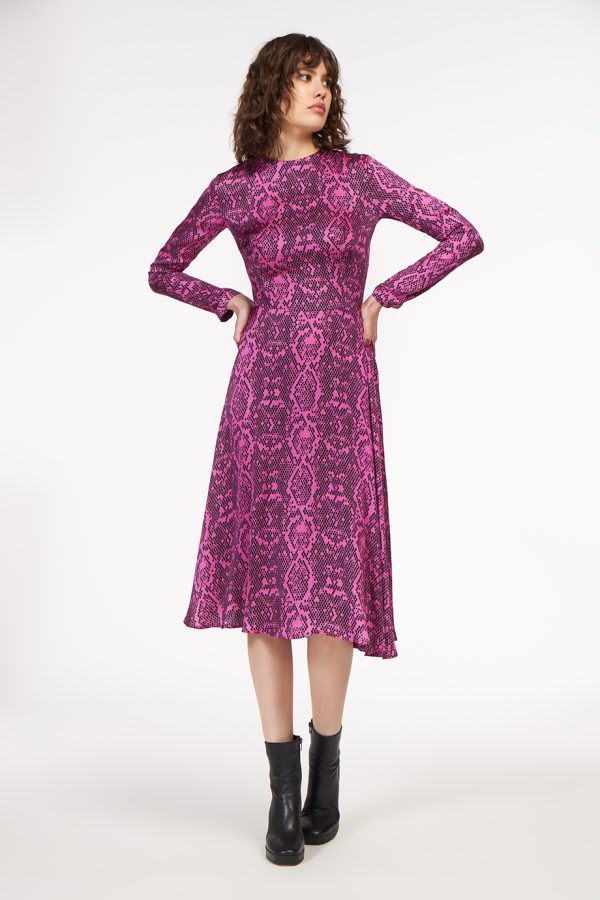 annie p Eliza Dress Snake Pink