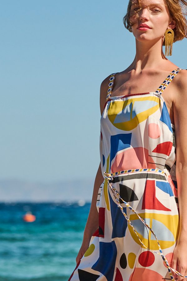 Annie P Elpida Dress Bauhaus White