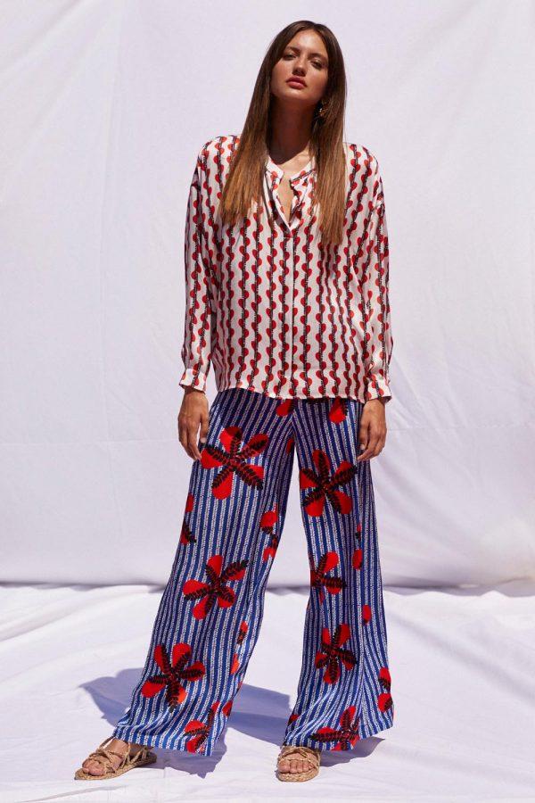 annie p Elxis Pants Riviera Blue