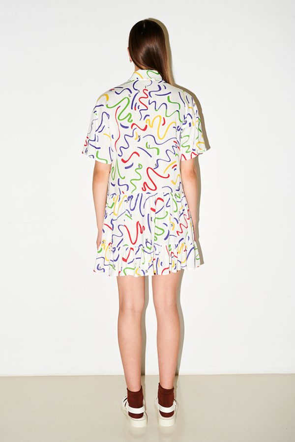 Annie P Gambit Dress Ribbons Mixed