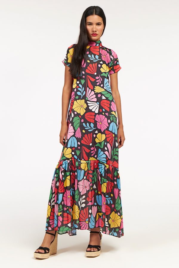 Annie P Grace Dress Garden Black