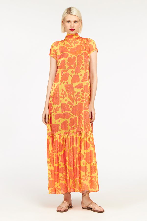 Annie P Grace Dress Garden Yellow & Orange