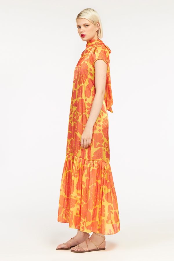 Annie P Grace Dress Garden Yellow & Orange