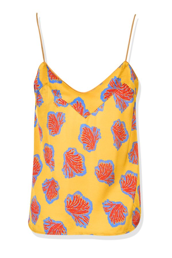 Annie P Harris Top Coral Yellow