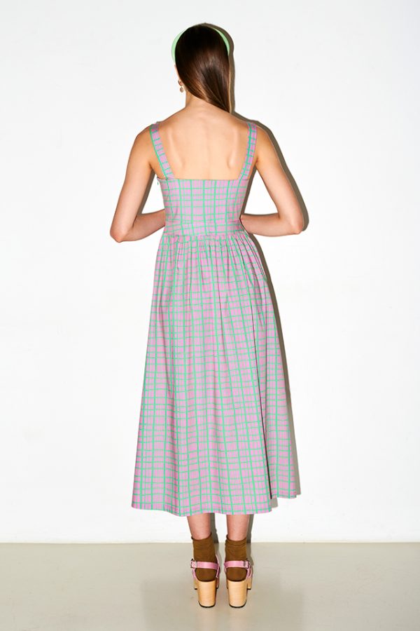 Annie P Joy Dress Trapnet Green