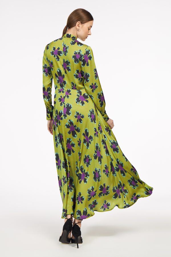 Annie P Lara Dress Flowers Olive