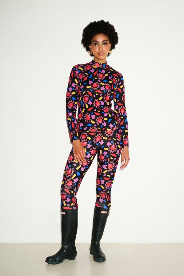 Annie P Leggings Roller Coaster Black