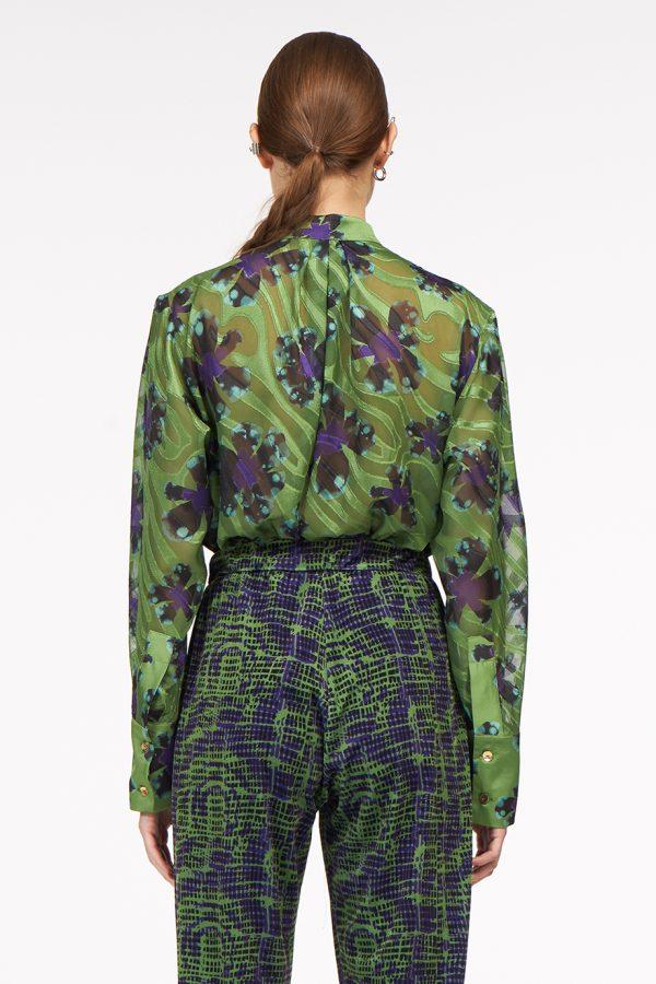 Annie P Lux Pants Mixed Square Green