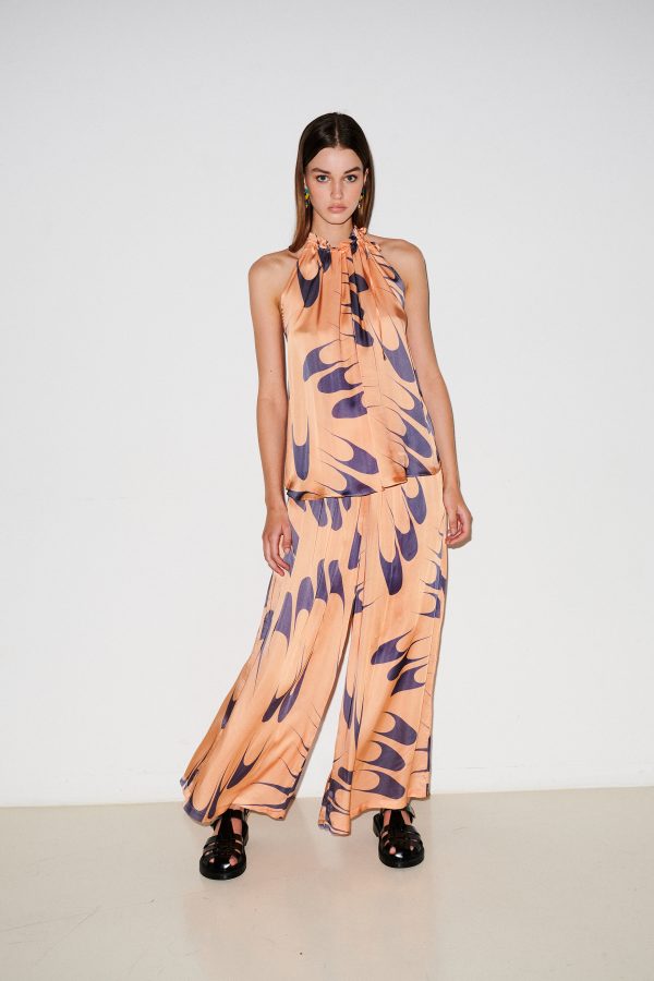 annie p Lydia Pants Cats Paw Salmon