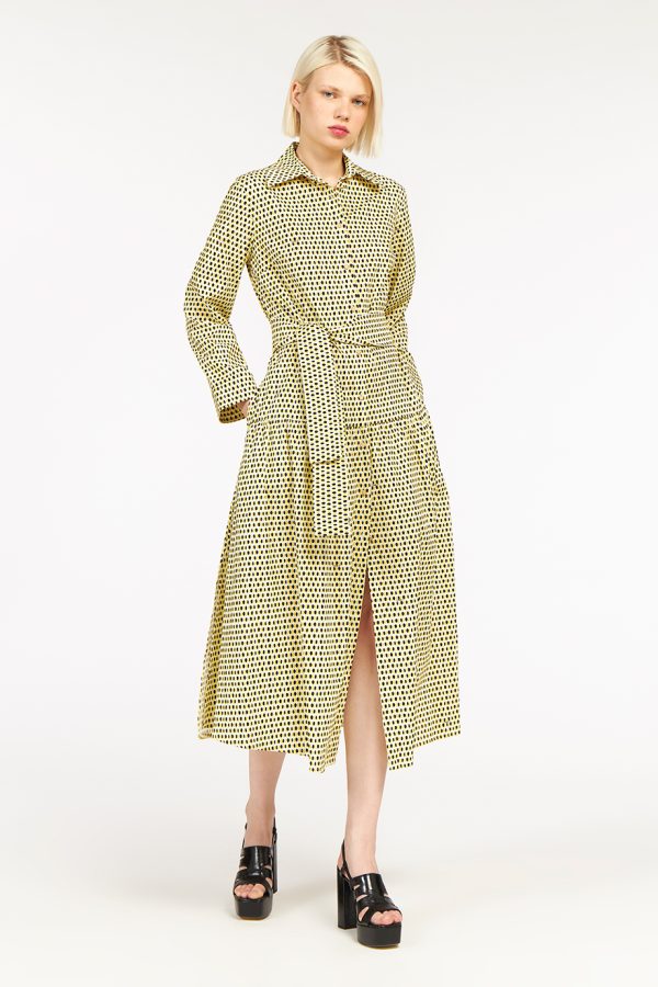 annie p Magda Dress Dots Yellow&Black