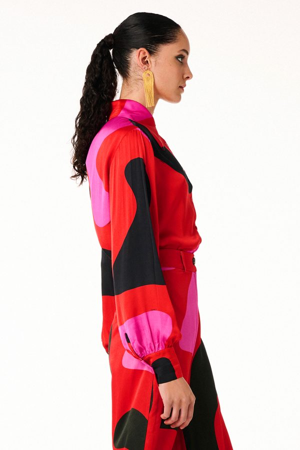 Annie P Martha Shirt Lava Red