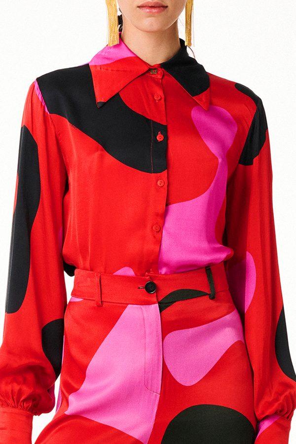 Annie P Martha Shirt Lava Red