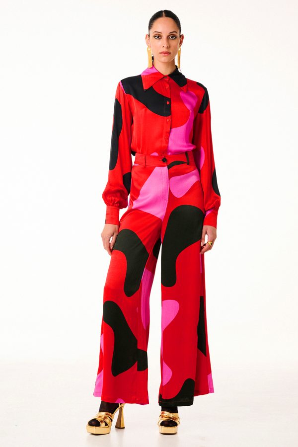 Annie P Martha Shirt Lava Red