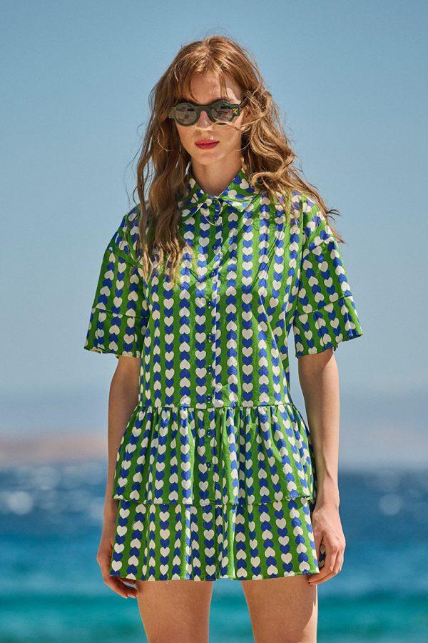 annie p New Gambit Hearts Blue/White