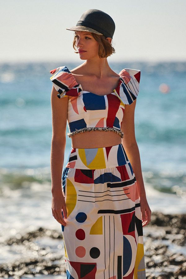 annie p Βοnnie Top Bauhaus White