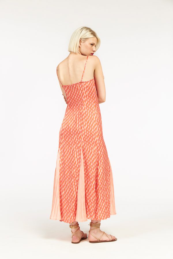 Annie P Odette Dress Murmur Nude & Plisse