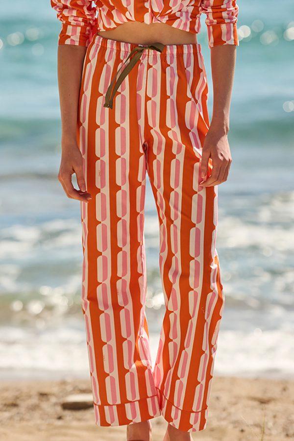 annie p Pajama Long Bottom Pills Orange