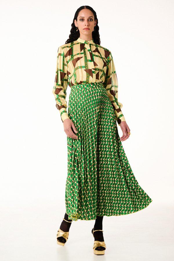 Annie P Pleated Skirt Zoom Out