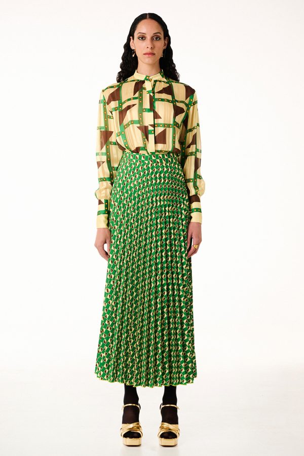 annie p Pleated Skirt Zoom Out