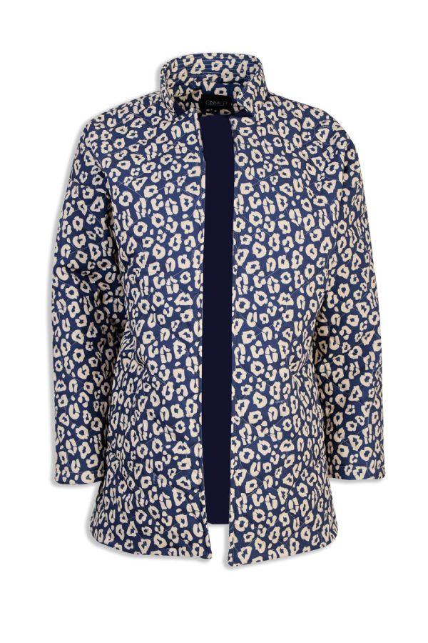 Annie P Puffer Nico Jacket Animal Blue