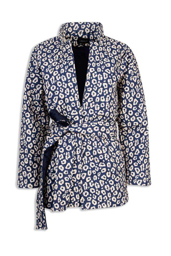 annie p Puffer Nico Jacket Animal Blue