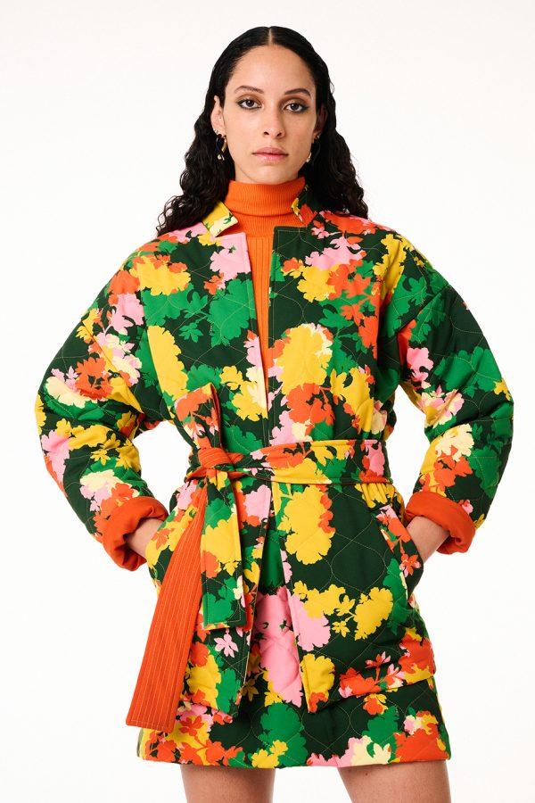 Annie P Puffer Nico Jacket Blossom Green