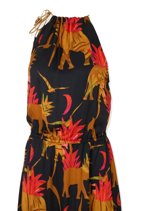 Annie P Raiza Dress Safari Black