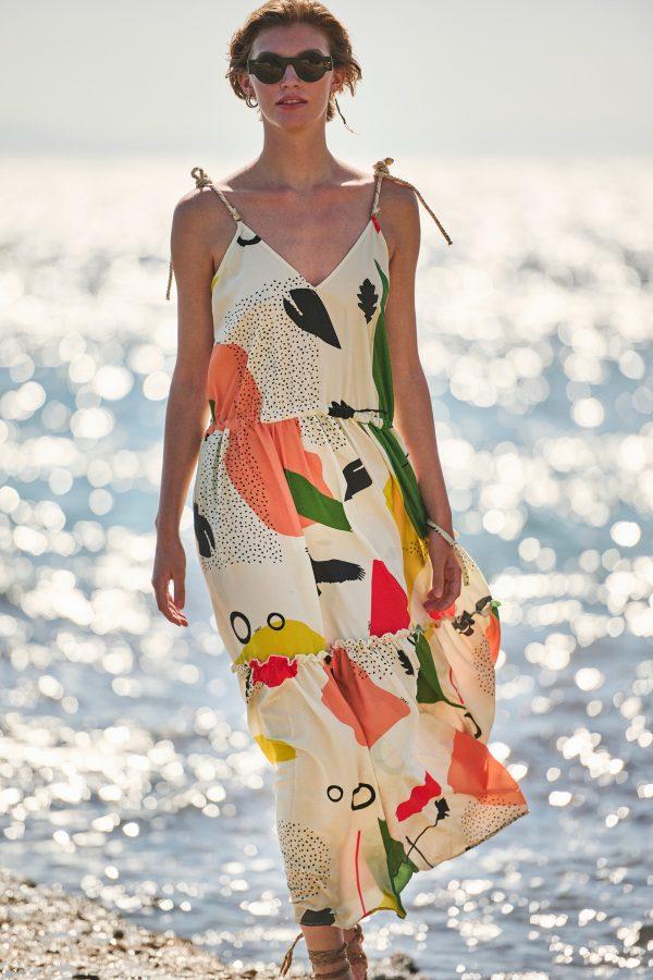 Annie P Riviera Dress Summer Cream