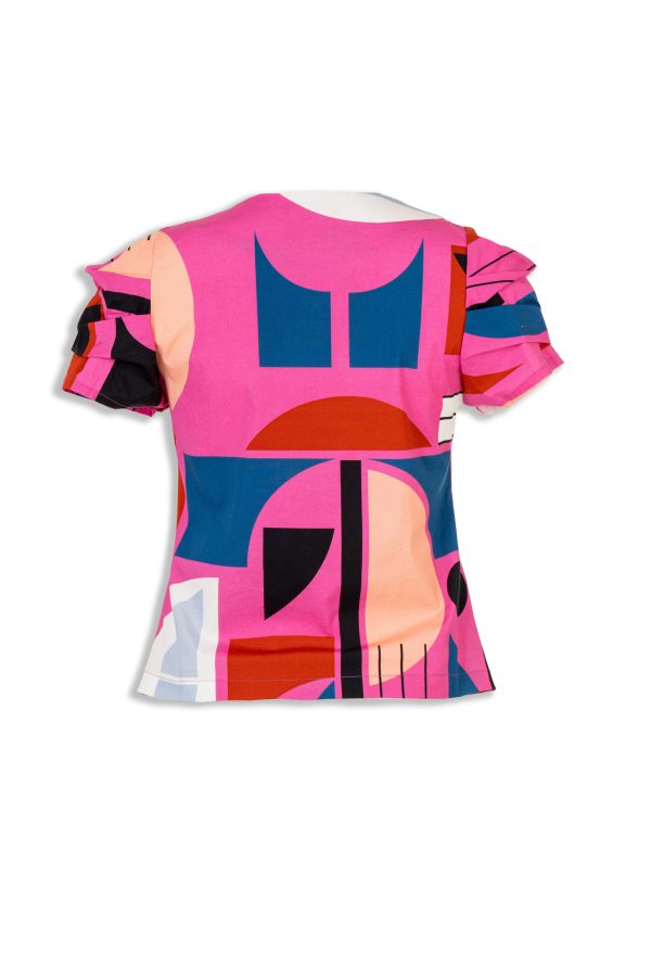 Annie P Rose Top Bauhaus Fuchsia