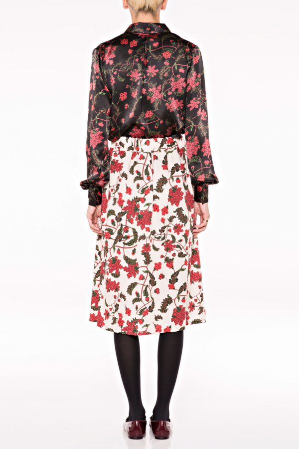 Annie P Ruby Blooms Dirty Pink Skirt