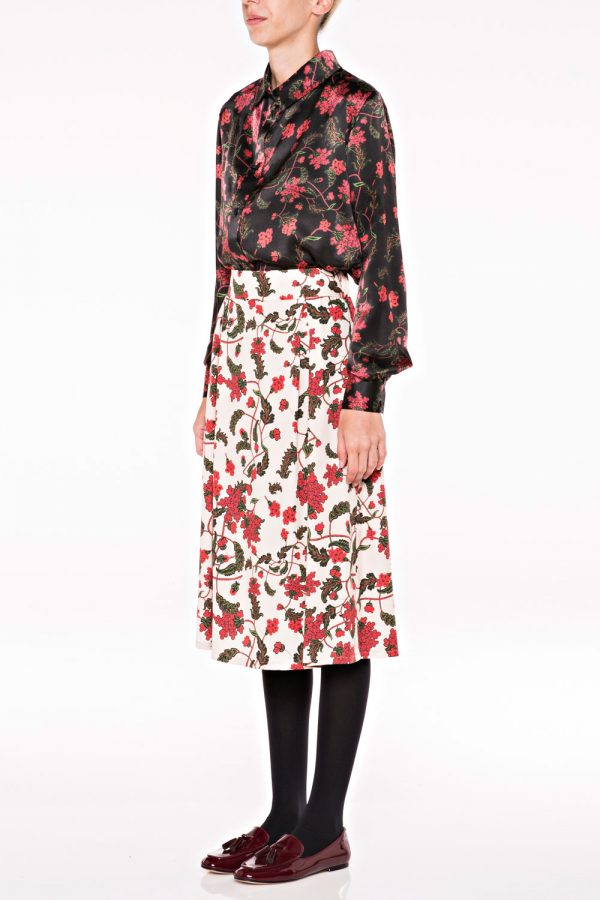 Annie P Ruby Blooms Dirty Pink Skirt