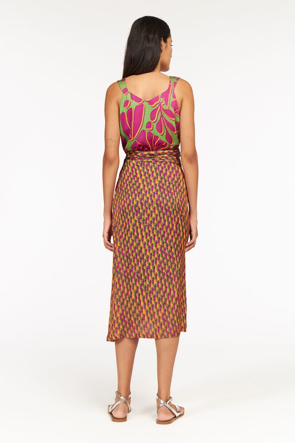 Annie P Sarong Skirt Murmur Orange