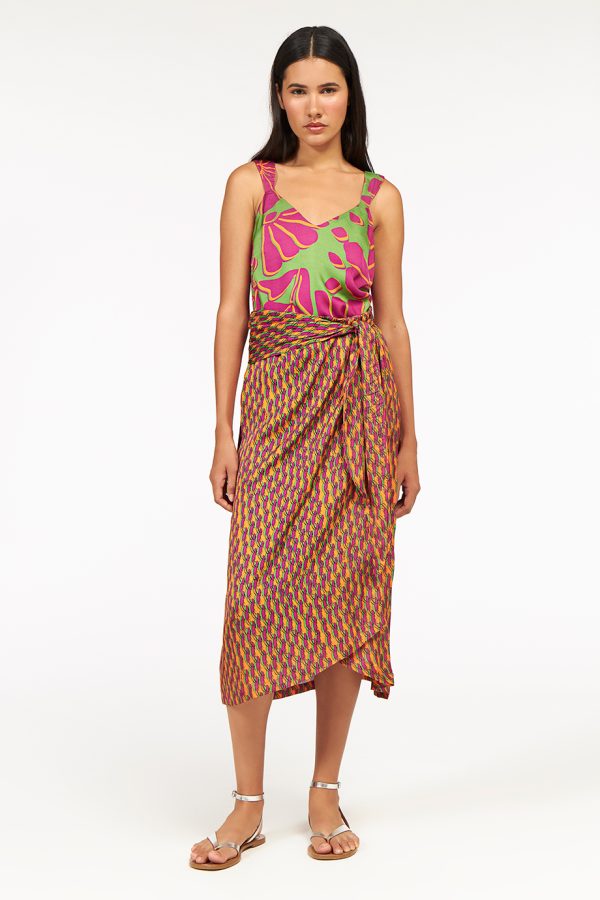 annie p Sarong Skirt Murmur Orange