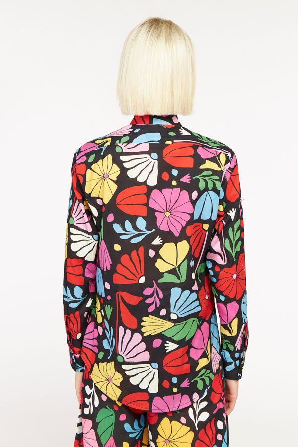 Annie P Serafina Shirt Garden Black