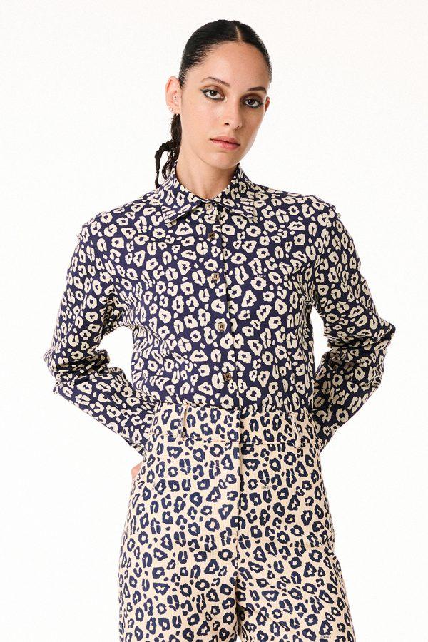 Annie P Serafina Shirt Tiger Embroidery