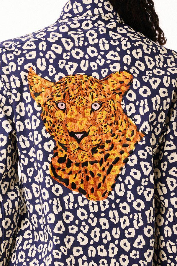 Annie P Serafina Shirt Tiger Embroidery