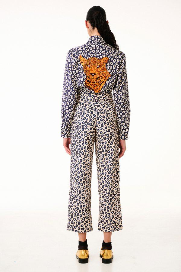 Annie P Serafina Shirt Tiger Embroidery