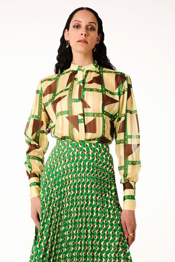 annie p Shimmering Shirt Zoom In