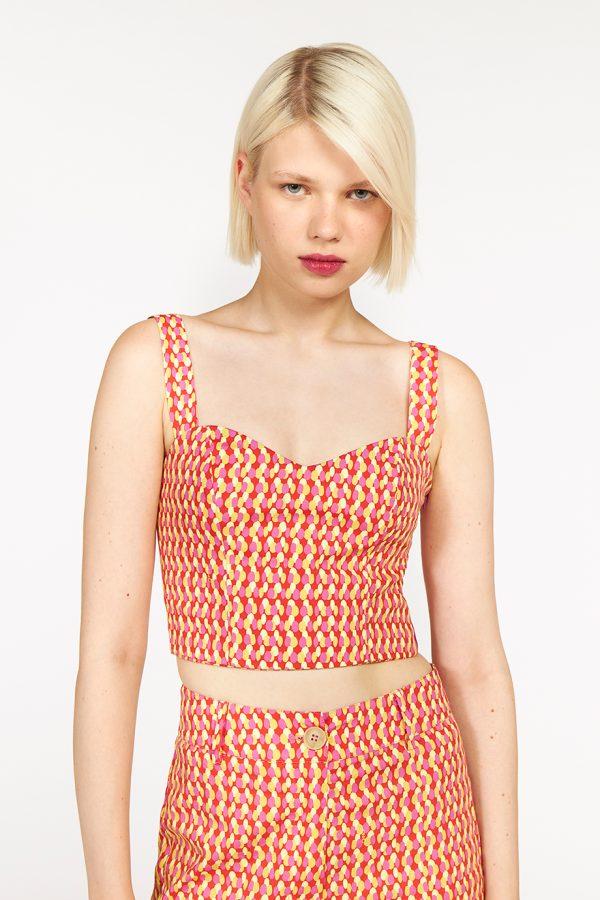 annie p Sugar Top Dots Red & Yellow