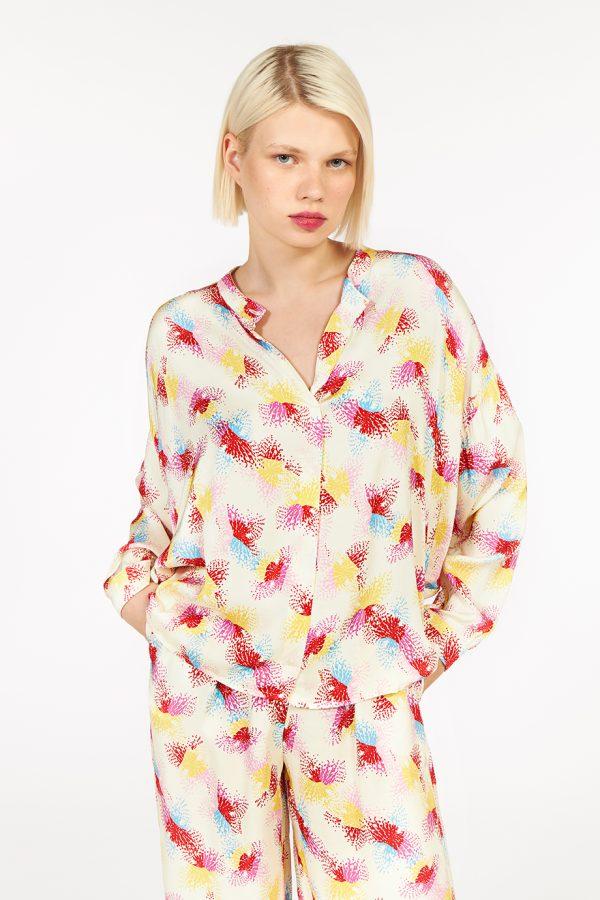 annie p Summer Blouse Flashlight Cream