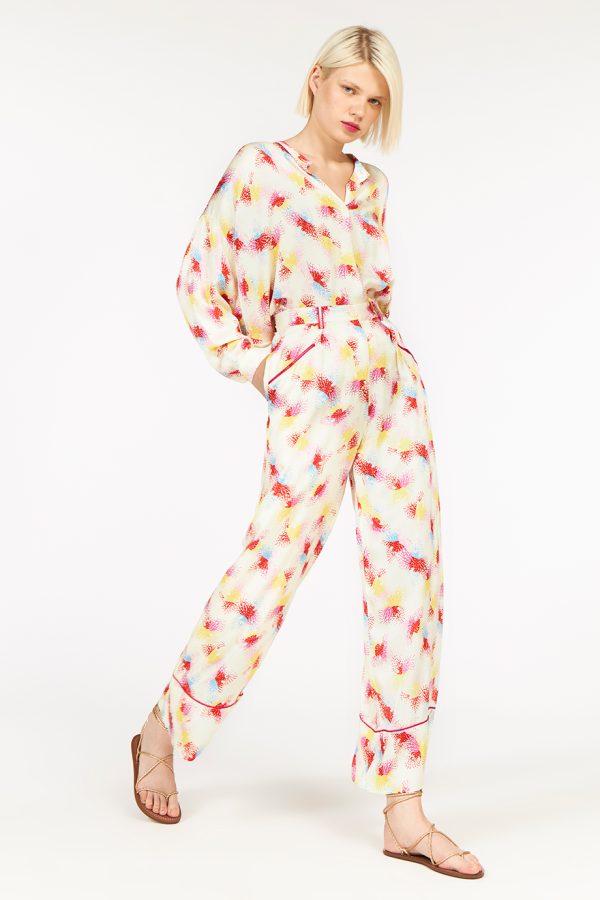 Annie P Summer Pants Flashlight Cream