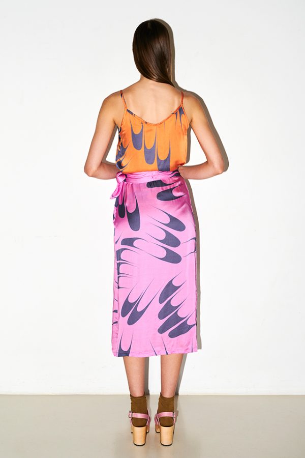 Annie P Tank Top Cats Paw Orange