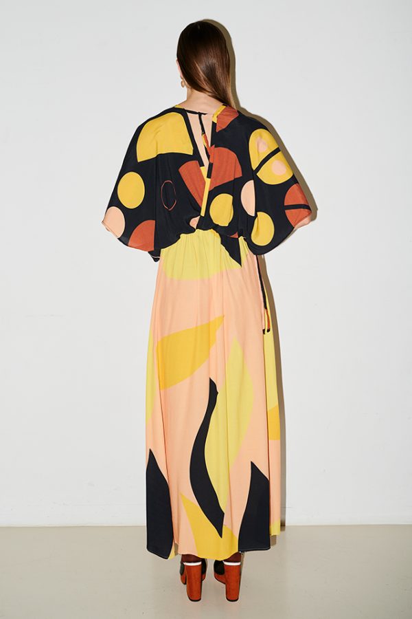 Annie P Thaleia Dress Combo Salmon