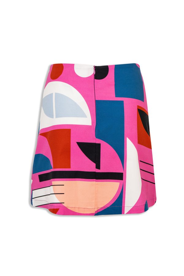 Annie P Twiggy Skirt Bauhaus Fuchsia