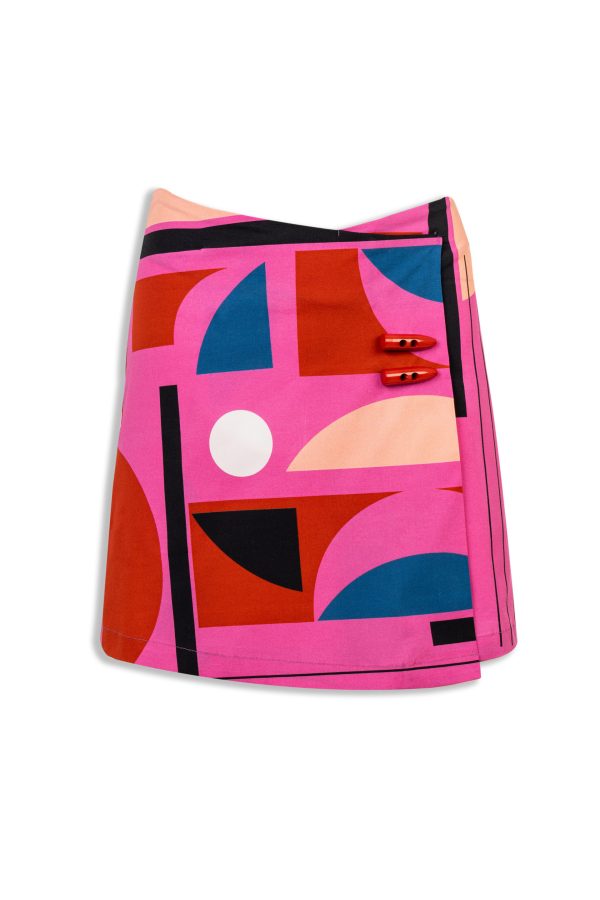 annie p Twiggy Skirt Bauhaus Fuchsia