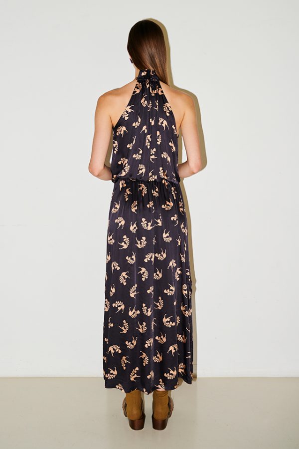 Annie P Zaira Dress Cats Small Black