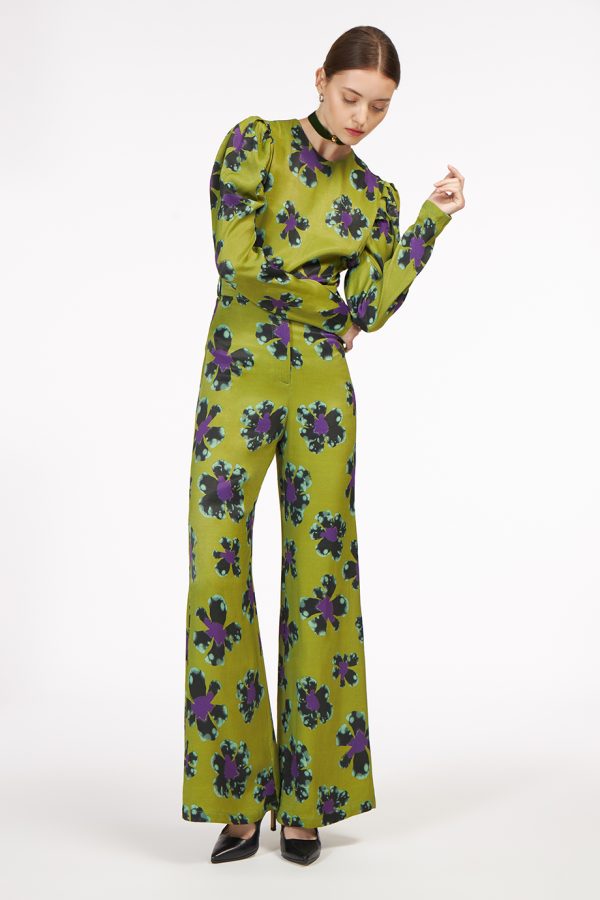 annie p Zuma Pants Flowers Olive