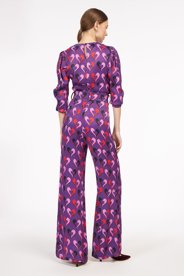 Annie P Zuma Pants Hearts Purple