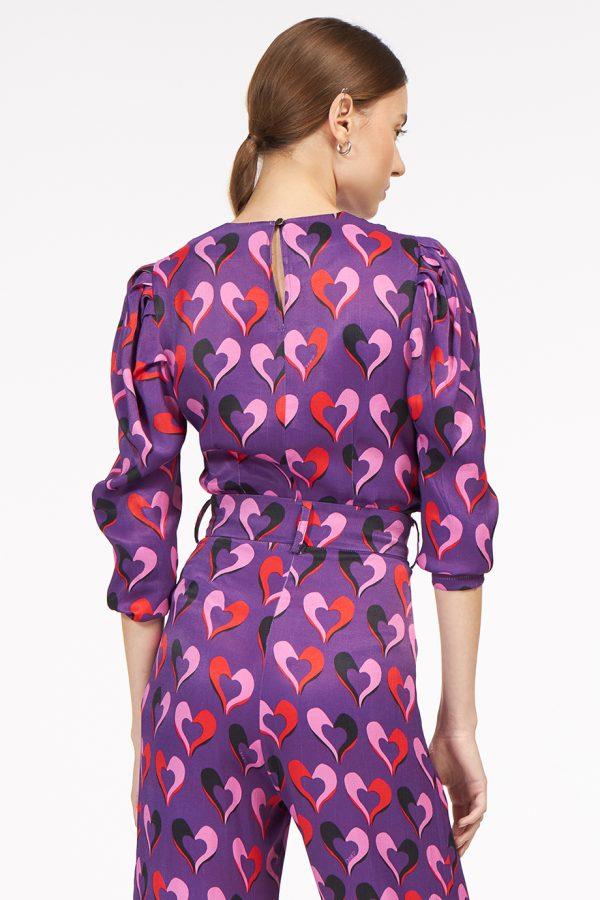 Annie P Zuma Pants Hearts Purple